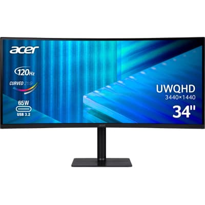 Монiтор Acer 34" CZ342CURJ0bmiphuzx (UM.CC2EE.001) VA Black 120Hz