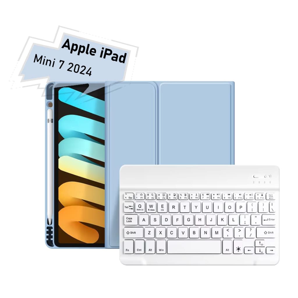 Чохол до планшета BeCover with keyboard Apple iPad Mini 7 2024 Light Blue (712995)