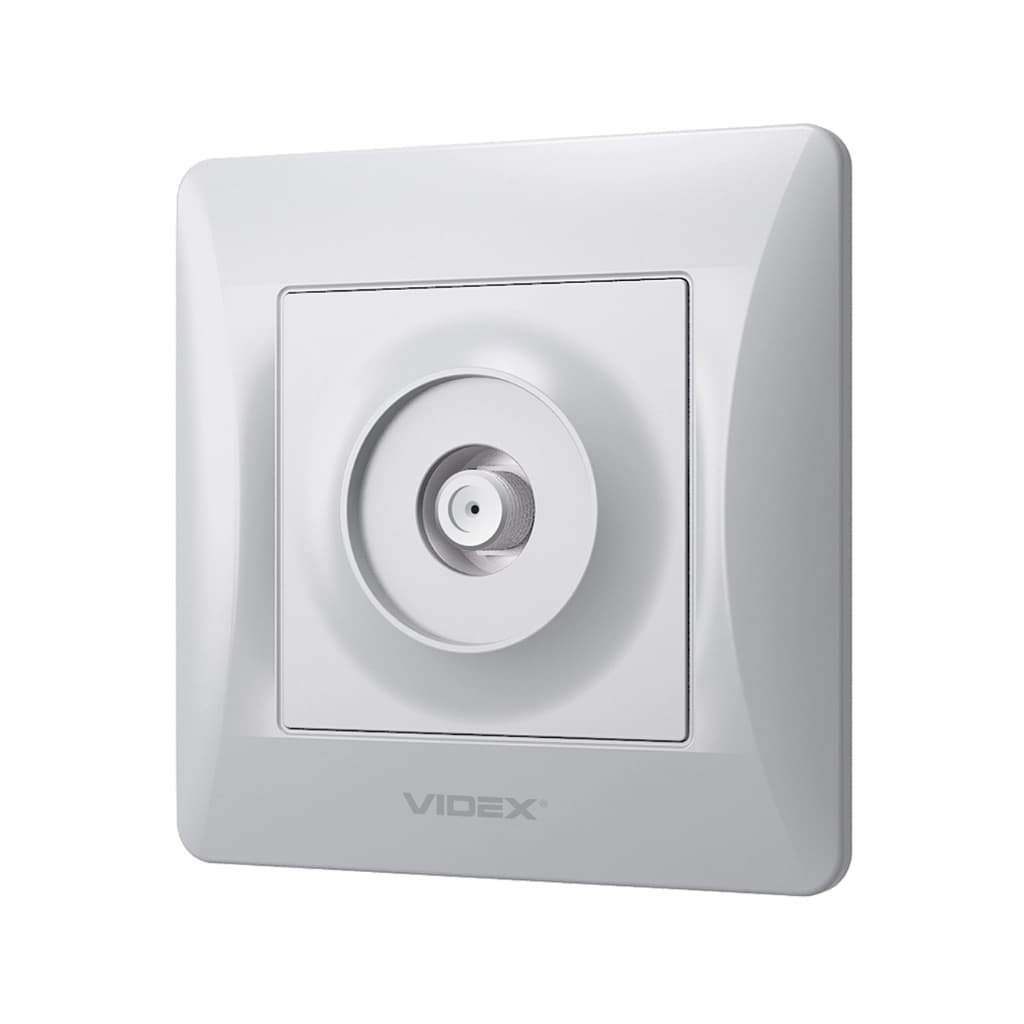 ТВ розетка Videx BINERA SAT одинарна супутникова срібні (VF-BNSK1SATE-SS)