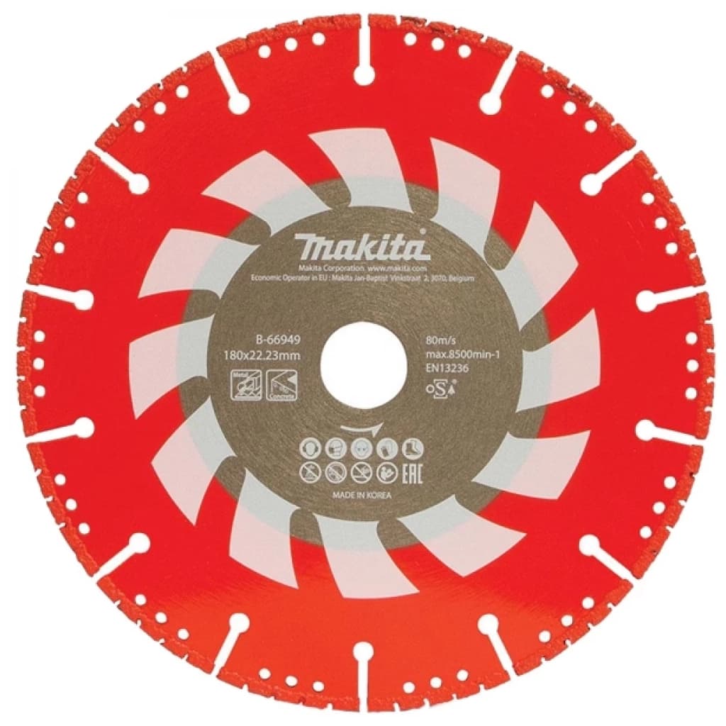 Круг відрізний Makita алмазний для рятувальних робіт 180х22,23 мм (B-66949)