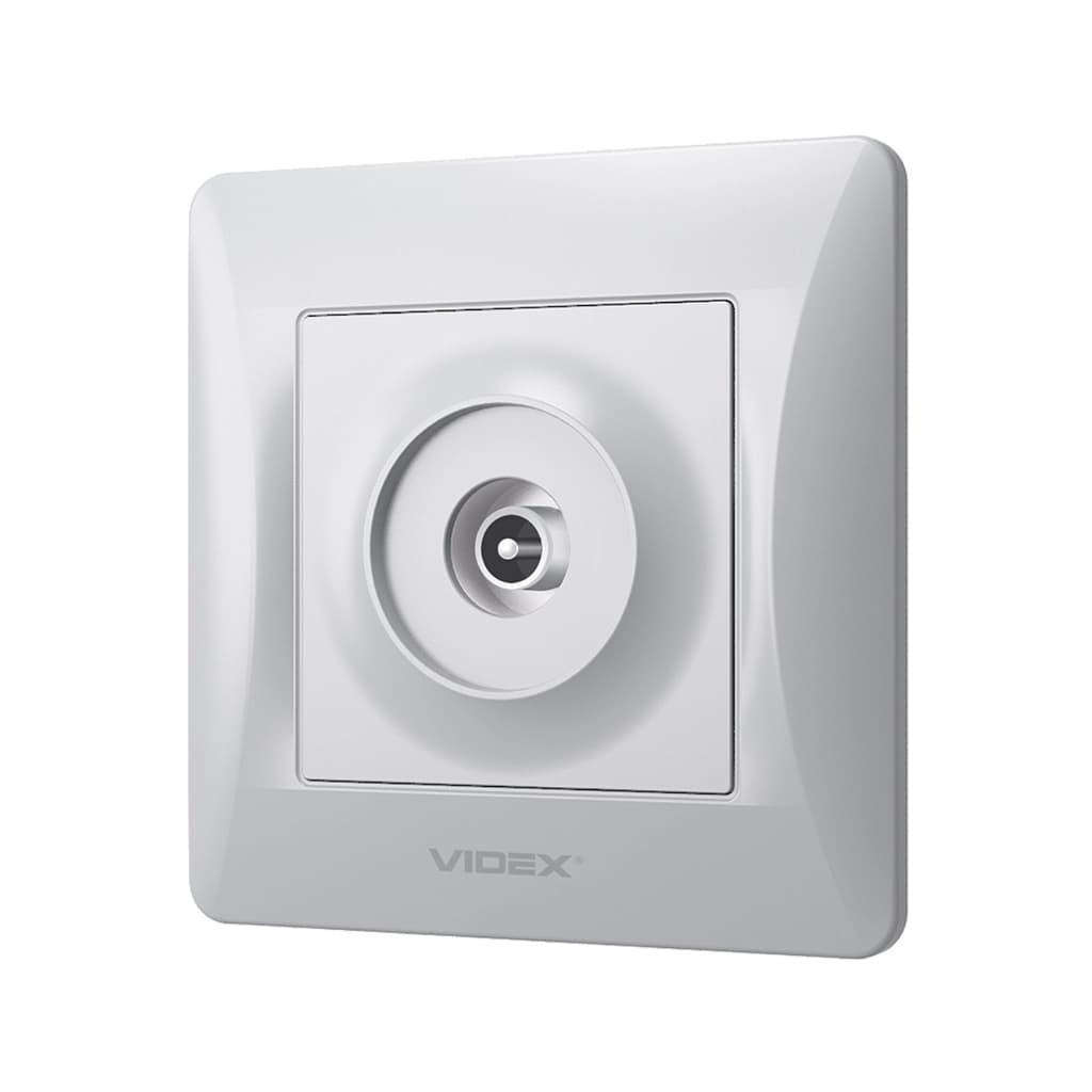 ТВ розетка Videx BINERA TV одинарна сереб (VF-BNSK1TVME-SS)