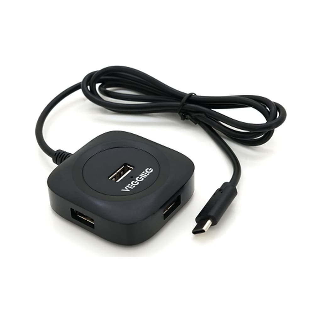 Концентратор VEGGIEG USB-C 4xUSB 2.0 0.2m black (YT-TC-V-C240)