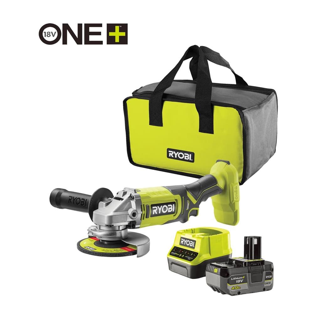 Шліфувальна машина Ryobi ONE+ RAG18125-1C40S 125мм, 18V, 1х4А·год 9000об/хв, сумка (5133005643)