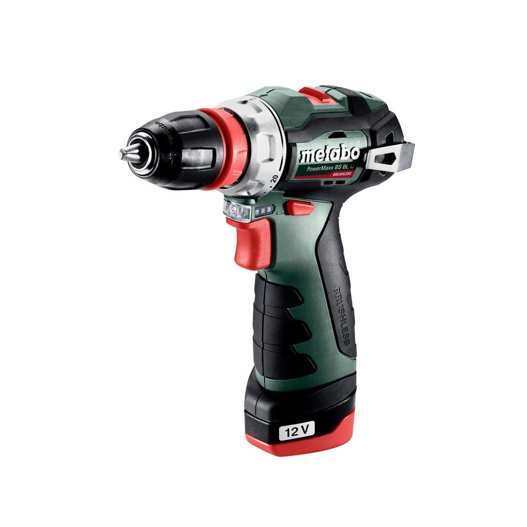 Шуруповерт Metabo \PowerMaxx BS BL Q 12V, 2х2Аh, 20/38Нм, 0-400/0-1500об/хв, кейс (601749500)