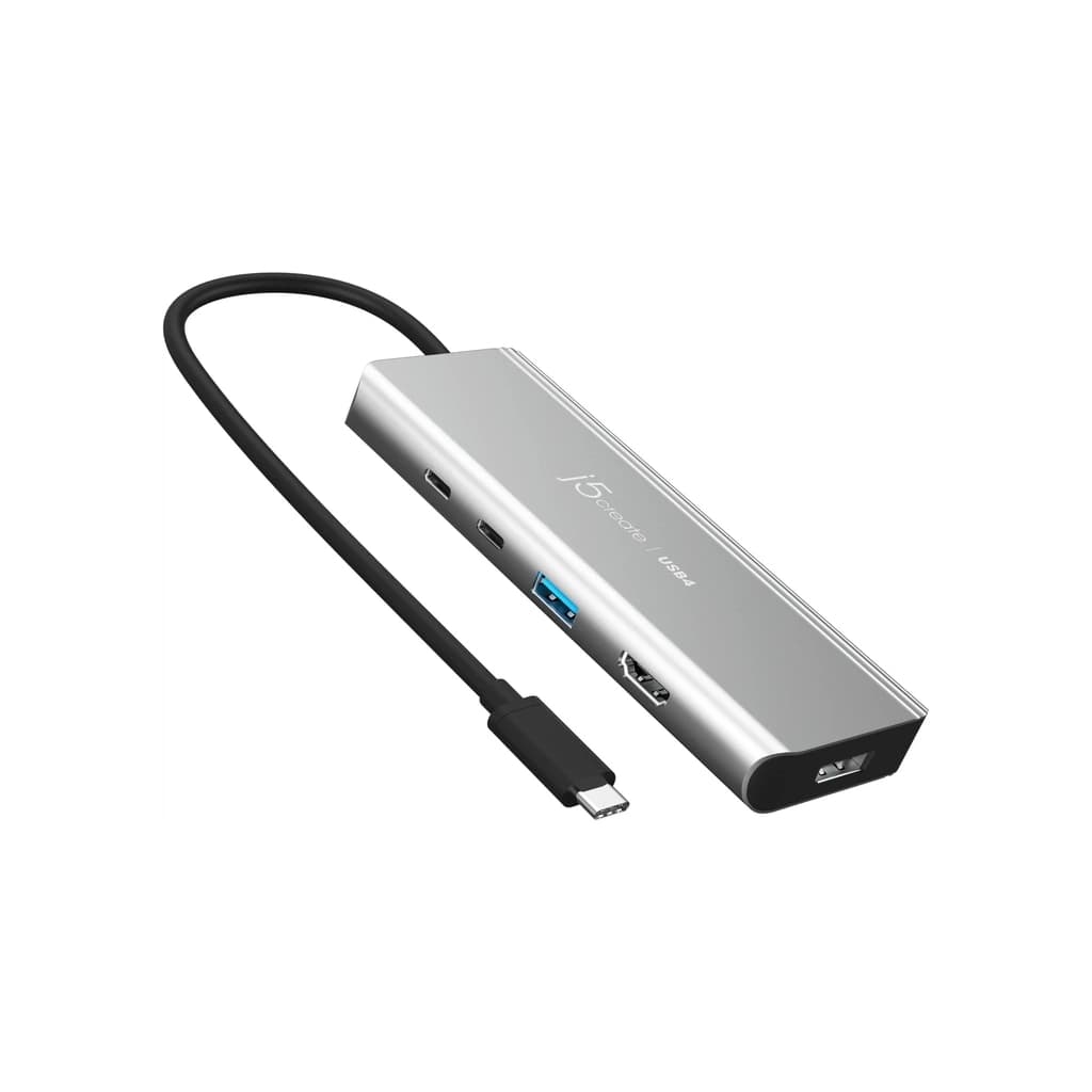 Концентратор J5create USB-C 7-in-1 USB 3.2 + USB-C PD + HDMI 4K + DisplayPort + SD/TF gray (JCD401-N)