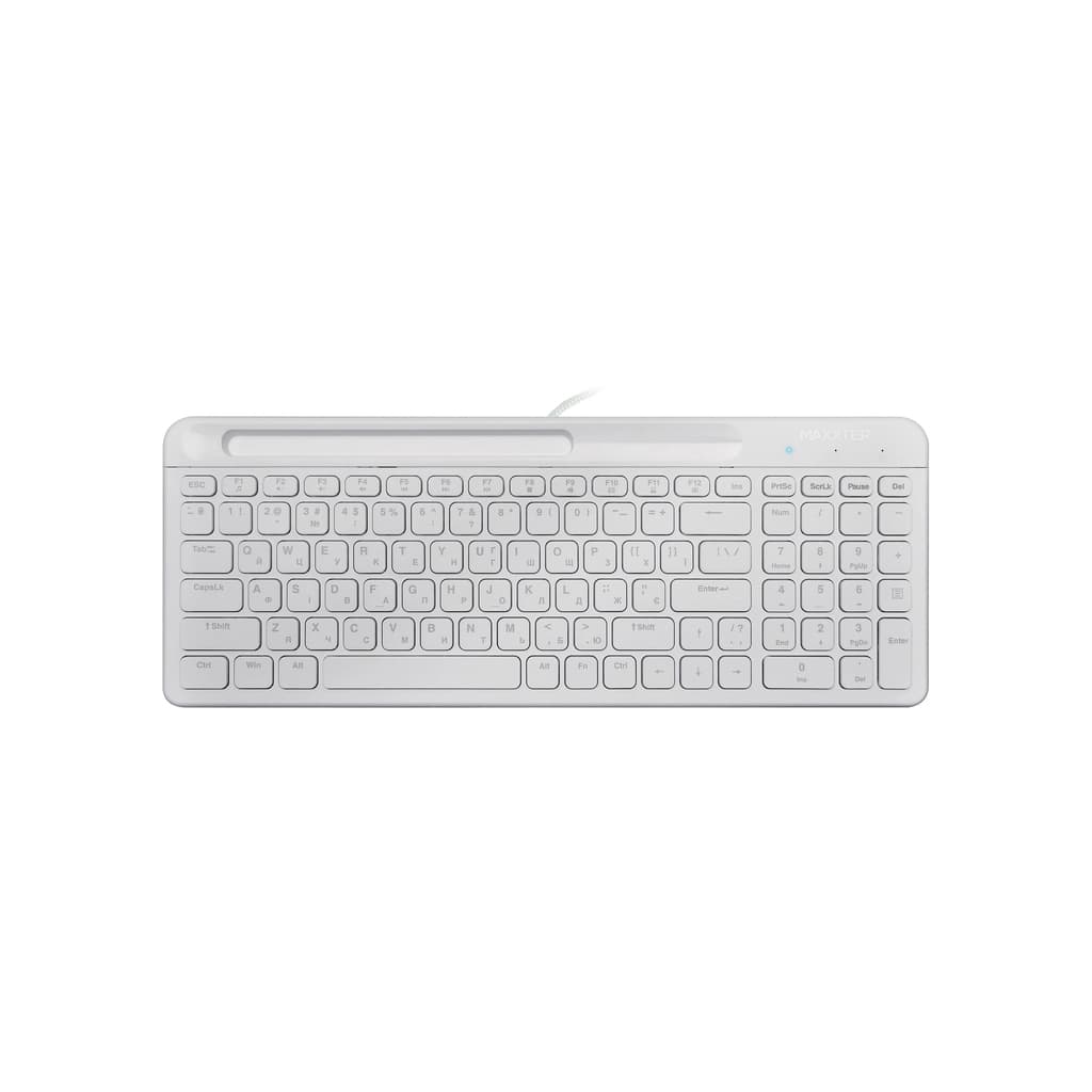 Клавіатура Maxxter KB-01W-UA USB White (KB-01W-UA)