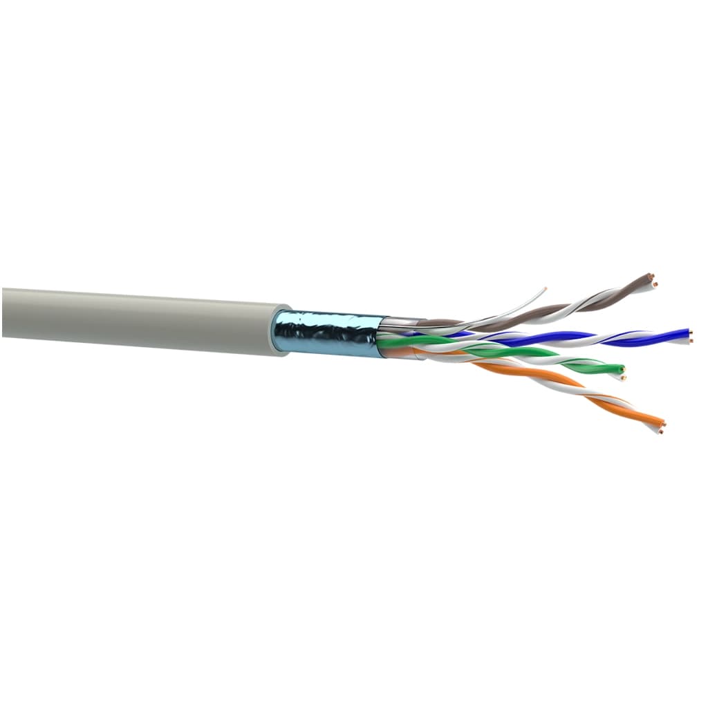 Кабель мережевий OK-Net FTP cat.5e, 305м (F/UTP-cat.5E-SL) (КПВЭ-ВП (100) 4*2*0,46)