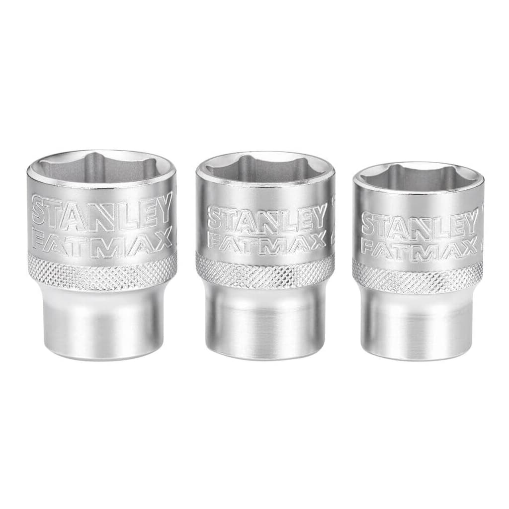 Набір торцевих головок Stanley торцевих 1/2" Maxi Drive, з шестигранним профілем, 3 шт: 21, 22, 24 мм. (FMMT17095-0)
