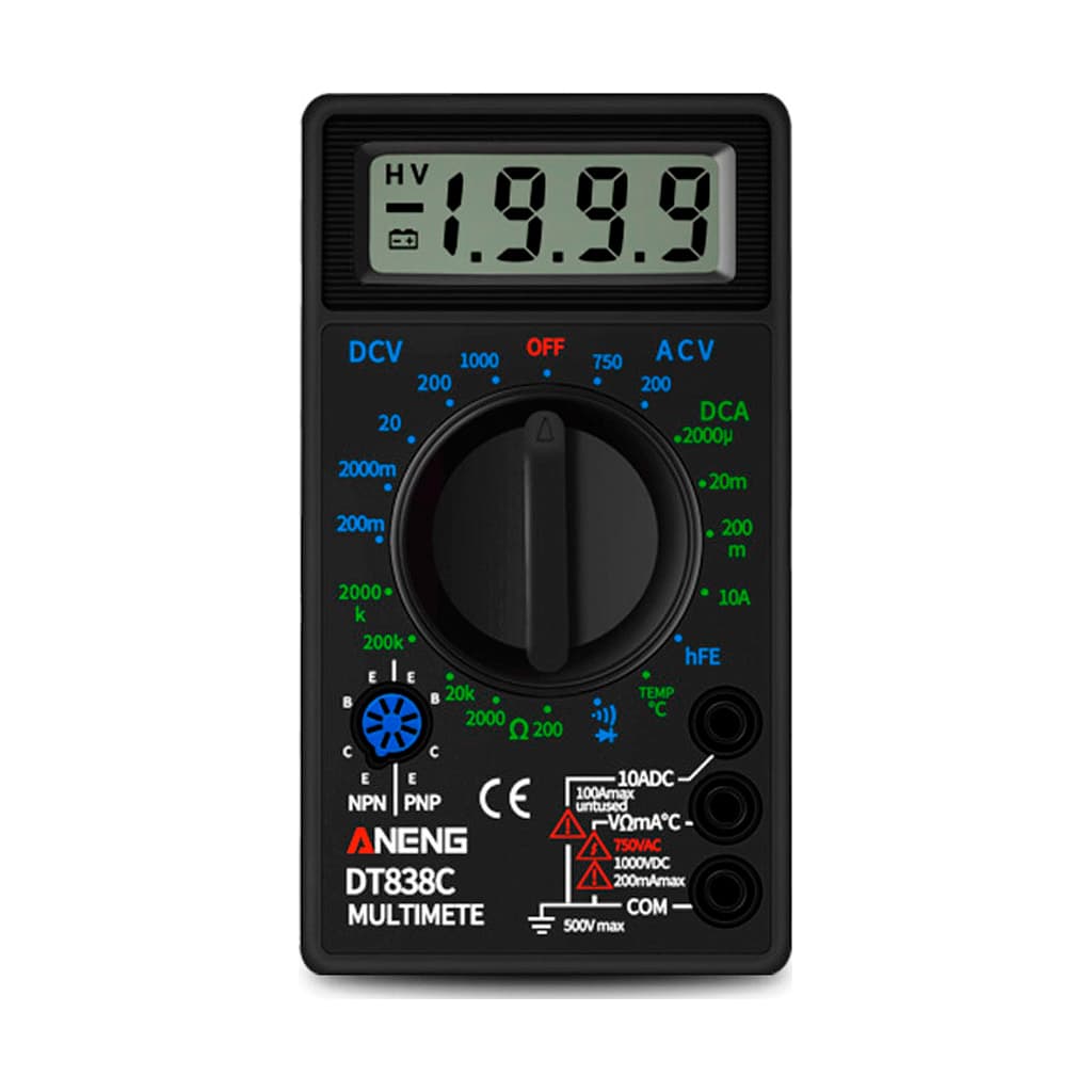 Цифровий мультиметр ANENG AN-DT838C, V, A, R, C, функція hFE (AN-DT838C)