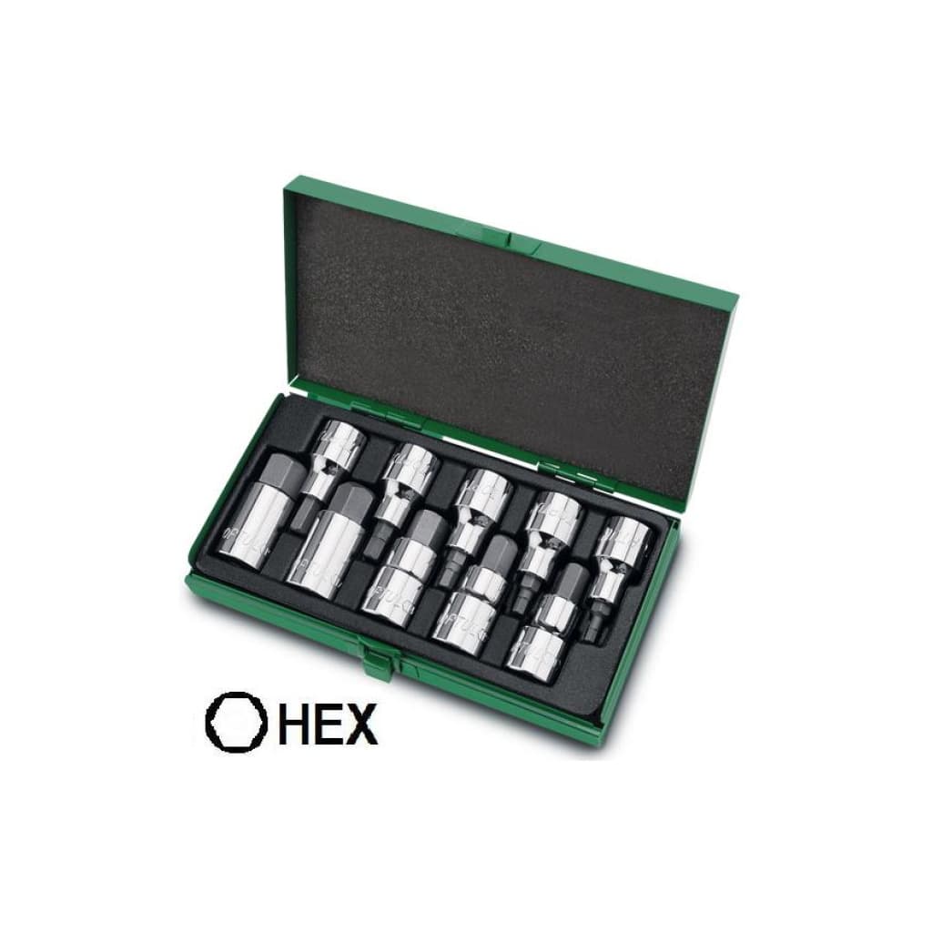 Набір торцевих головок Toptul шестигранник 1/2" Н4-Н19 (GAAD1007)