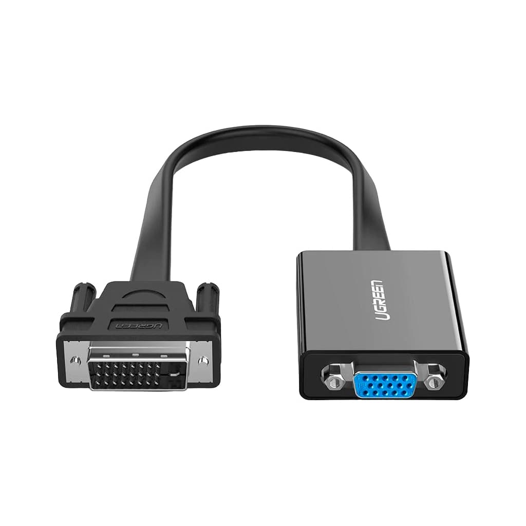 Перехідник DVI 24+1 M to VGA F active black Ugreen (40259)