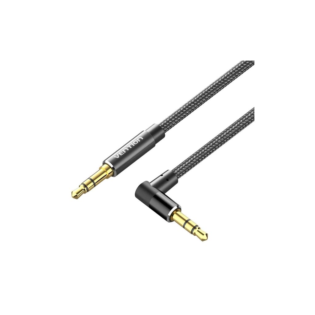 Кабель мультимедійний 3.5mm M to 3.5mm M 1.0m 90° corner black VENTION (BAZBF)