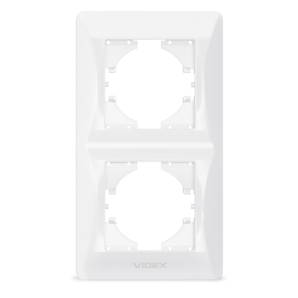 Рамка Videx BINERA біла 2 пости (VF-BNFR2V-W)