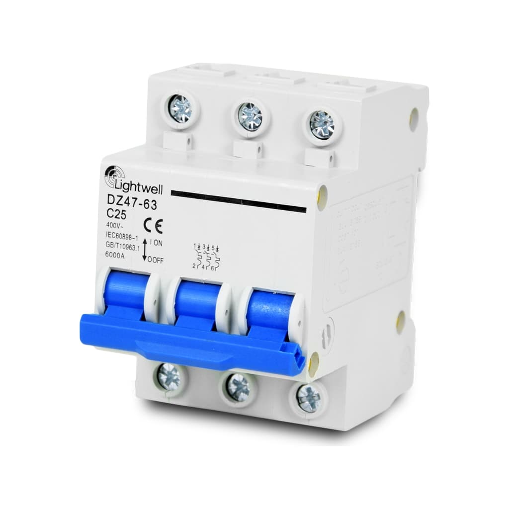 Автоматичний вимикач Lightwell MCB 3P 25A