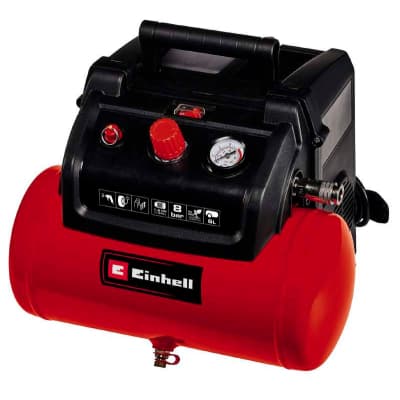 Компресор Einhell безмасляний TC-AC 190/6/8 OF, 1200Вт, 6л, 190л/хв, 8бар, 8.9кг (4020655)