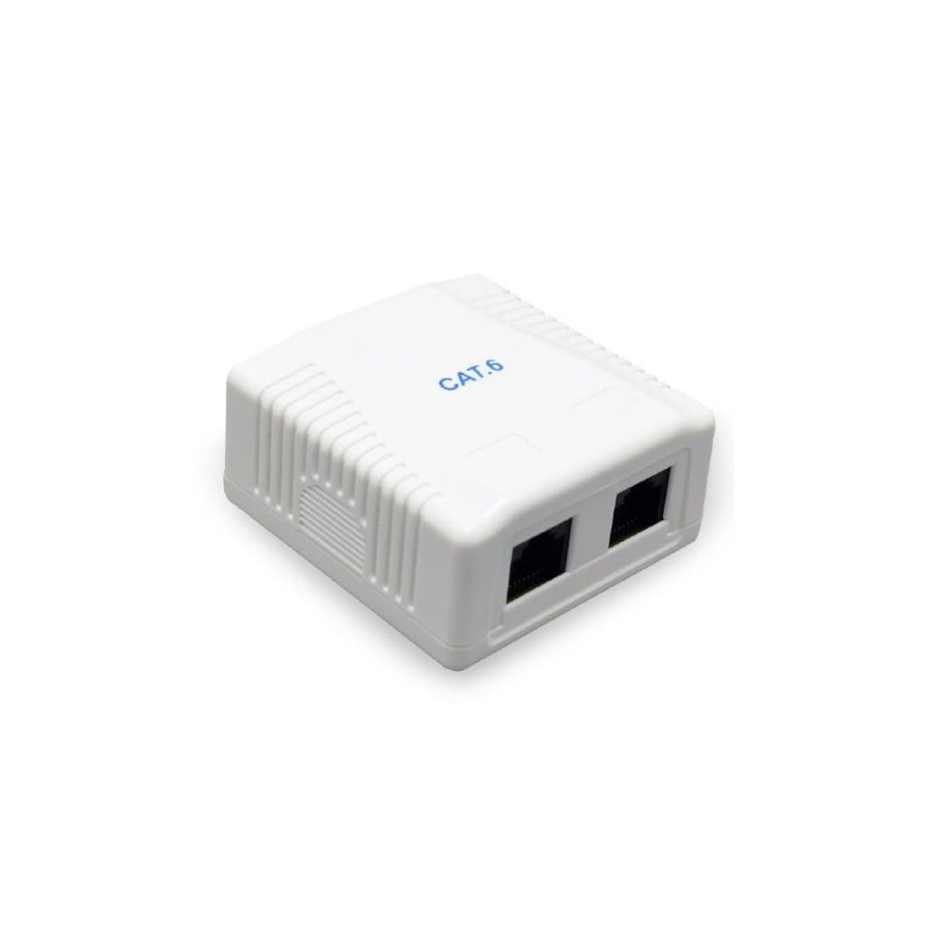 Комп'ютерна розетка Cablexpert RJ45x2 UTP, cat.6 (NCAC-2U6-01)