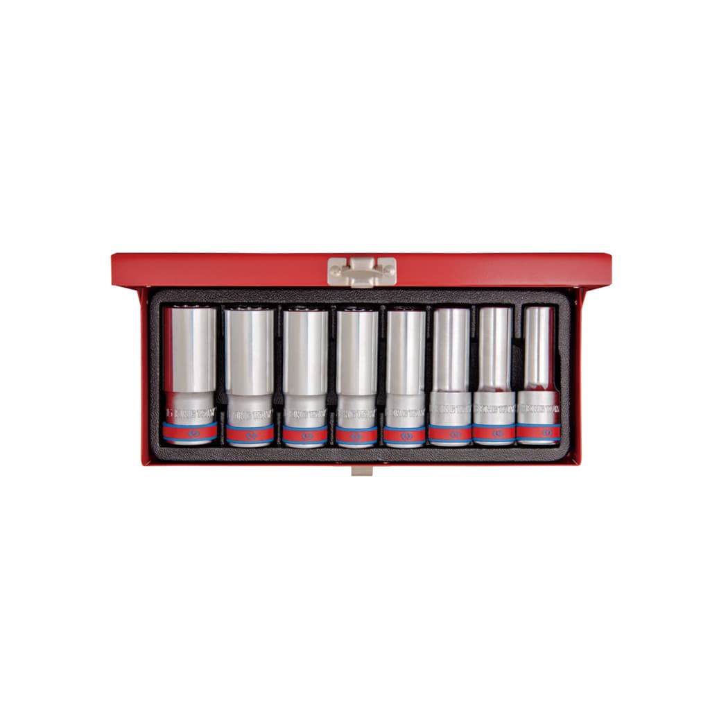 Набір торцевих головок KING TONY 1/2" подовжених 8 шт. (4208SR)