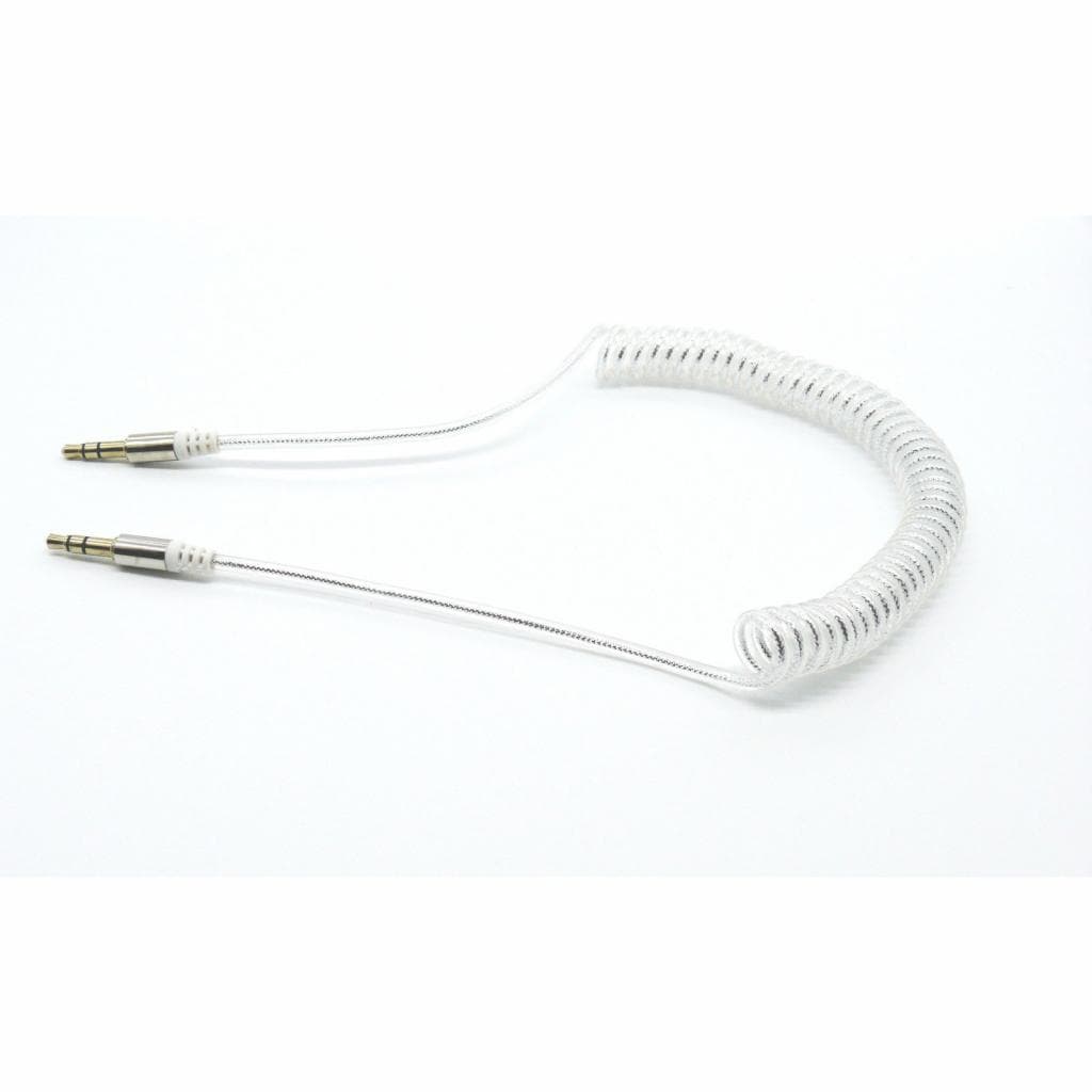 Кабель мультимедійний 3.5mm M to 3.5mm M 1.0m white Dengos (AUDIO-PLS-PRUZH-WHITE)