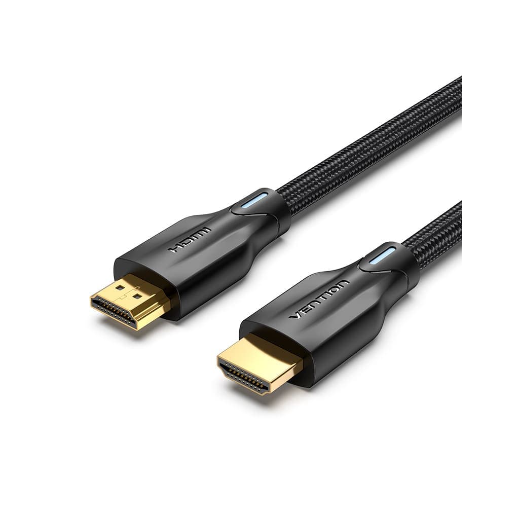 Кабель мультимедійний HDMI M to HDMI M 5.0m 8K cotton braided black VENTION (AAUBJ)