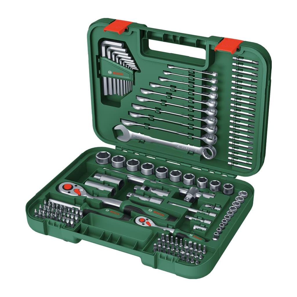 Набір інструментів Bosch 1/2", 1/4", 132шт, CrV (1.600.A02.Z9B)