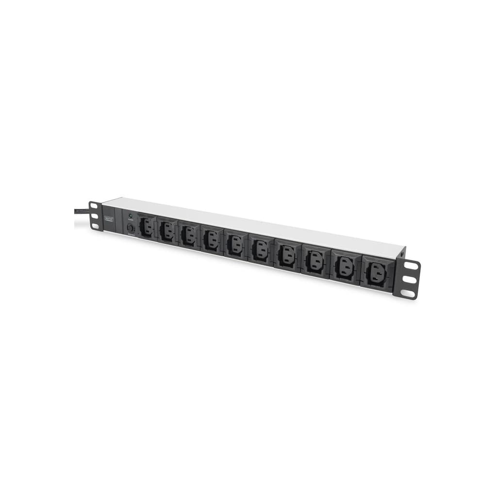 Силовий блок 19" 1U w/PDU 10xC13, 10A, 250V, вилка C14 Digitus (DN-95404)