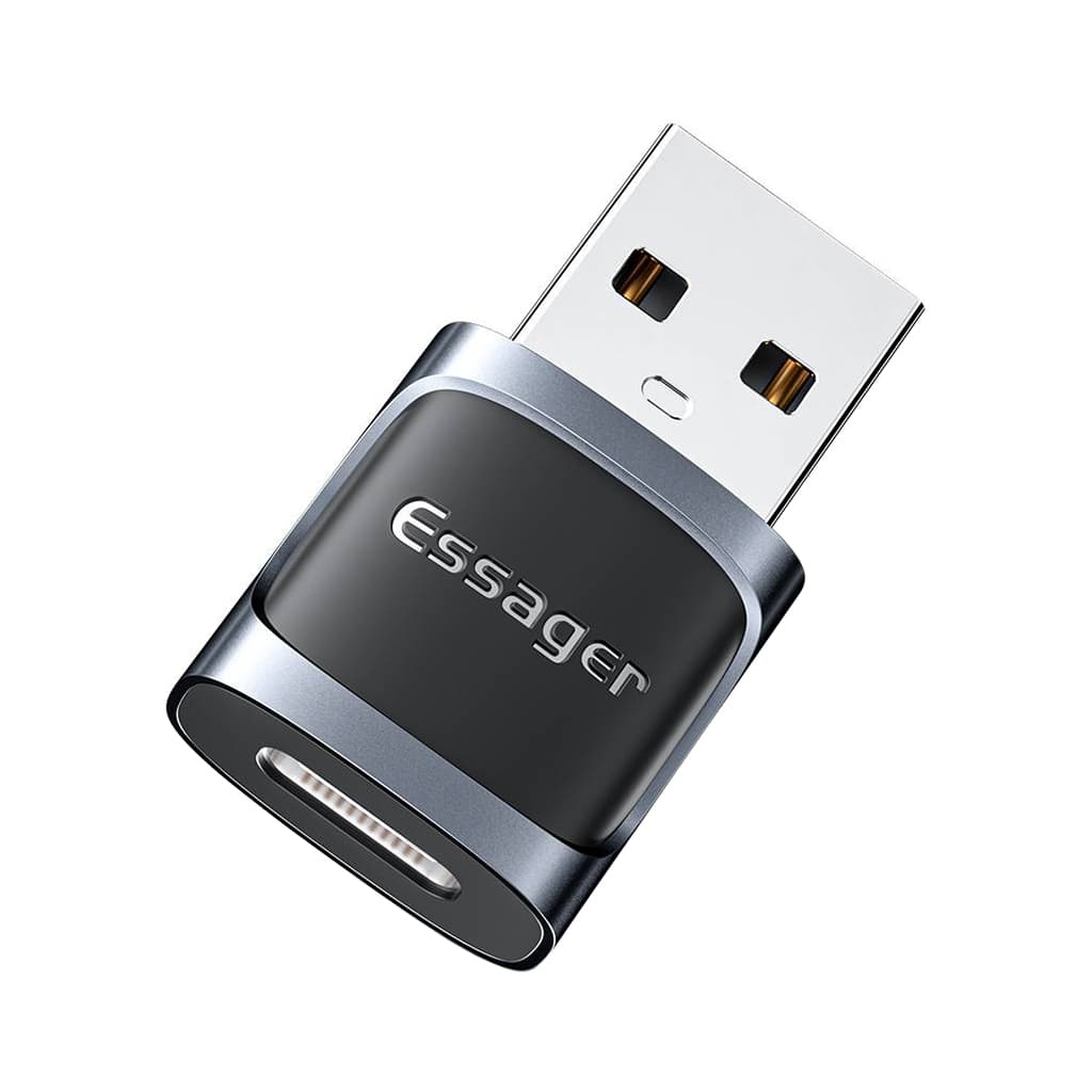 Перехідник USB 3.0 AM to USB-C F gray Essager (EZJCA-XL01)