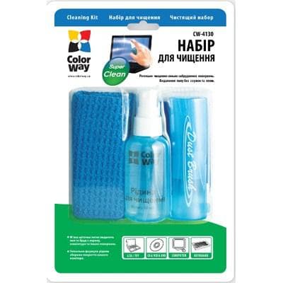Універсальний чистячий набір ColorWay набір 3в1 серветка, спрей, щіточка (CW-4130)
