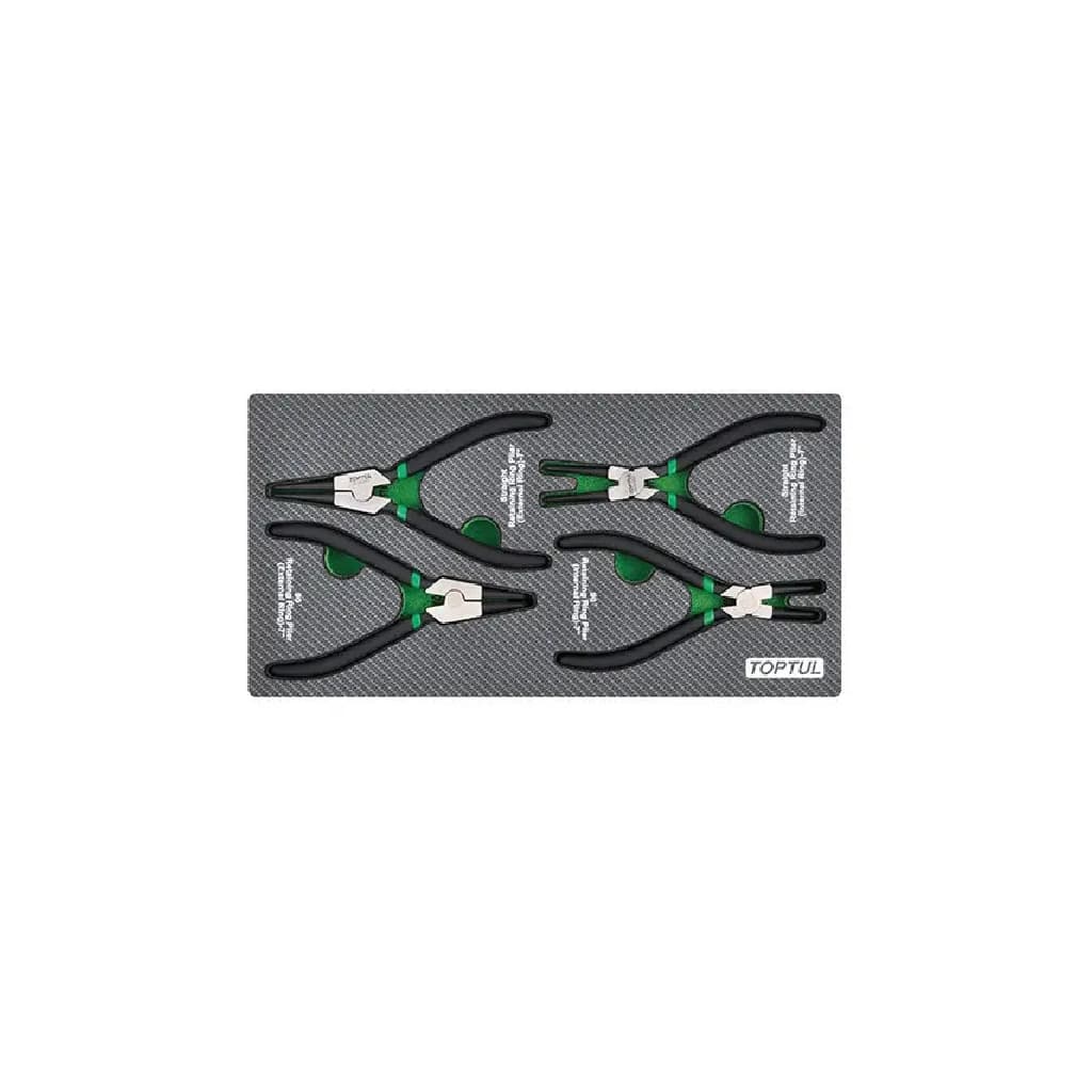 Набір інструментів Toptul для стопорних кілець 4шт. в ложементі (GEA0408)