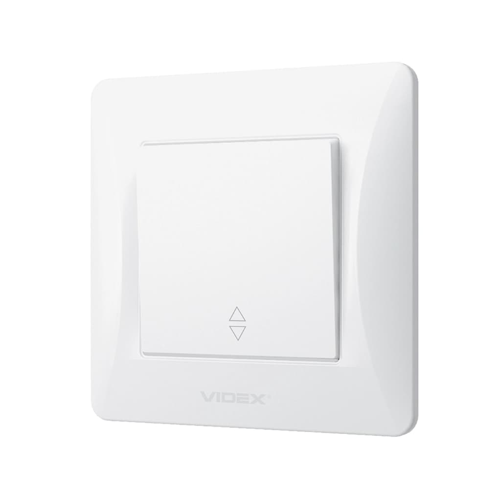 Перемикач Videx BINERA 1кл прохідний білий (VF-BNSW1P-W)