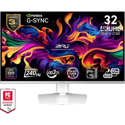 Монітор MSI 31.5" MPG 321URXW QD-OLED White 240Hz
