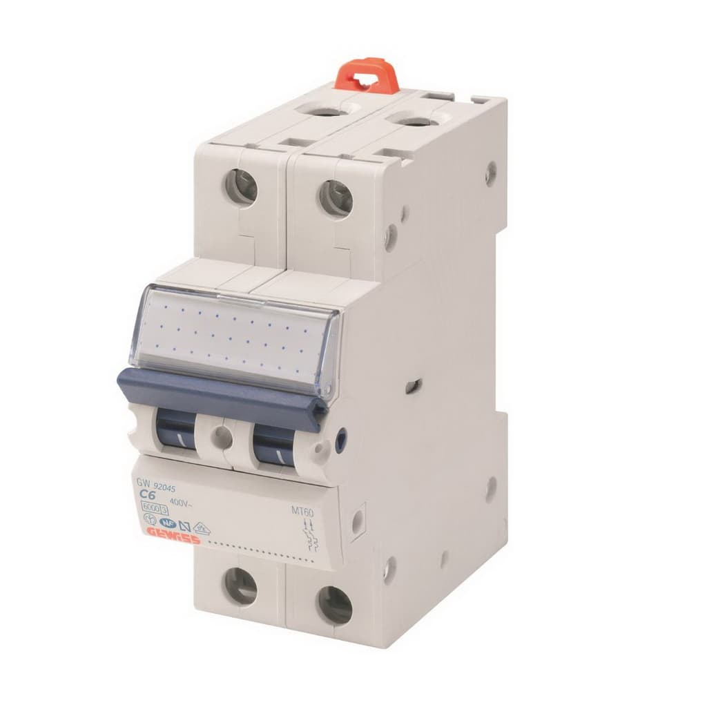 Автоматичний вимикач GEWISS 2-п. 6A 6kA С (GW92045)