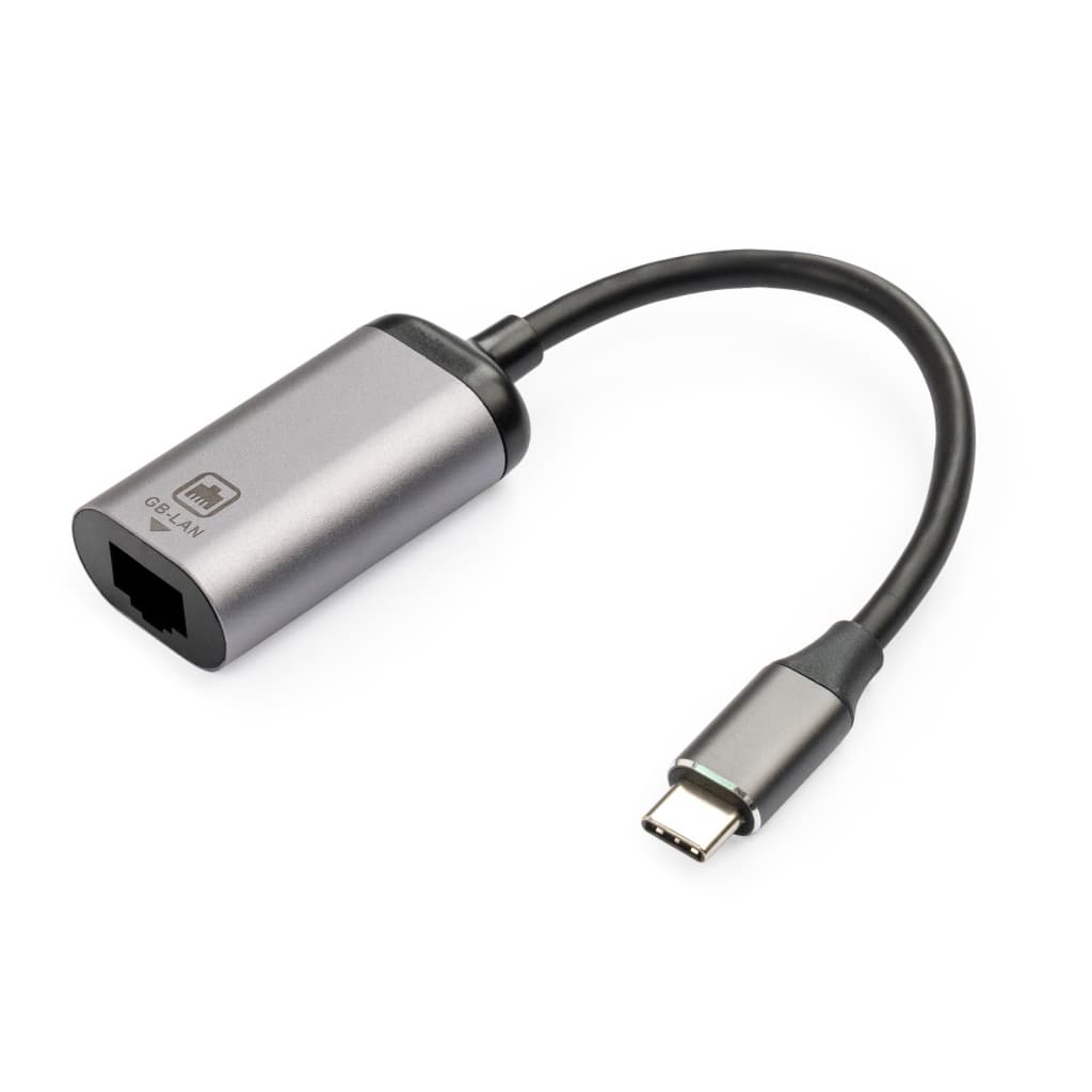 Перехідник USB-C to RJ45 Ethernet 1000Mbps Vinga (VCPATCLGB)