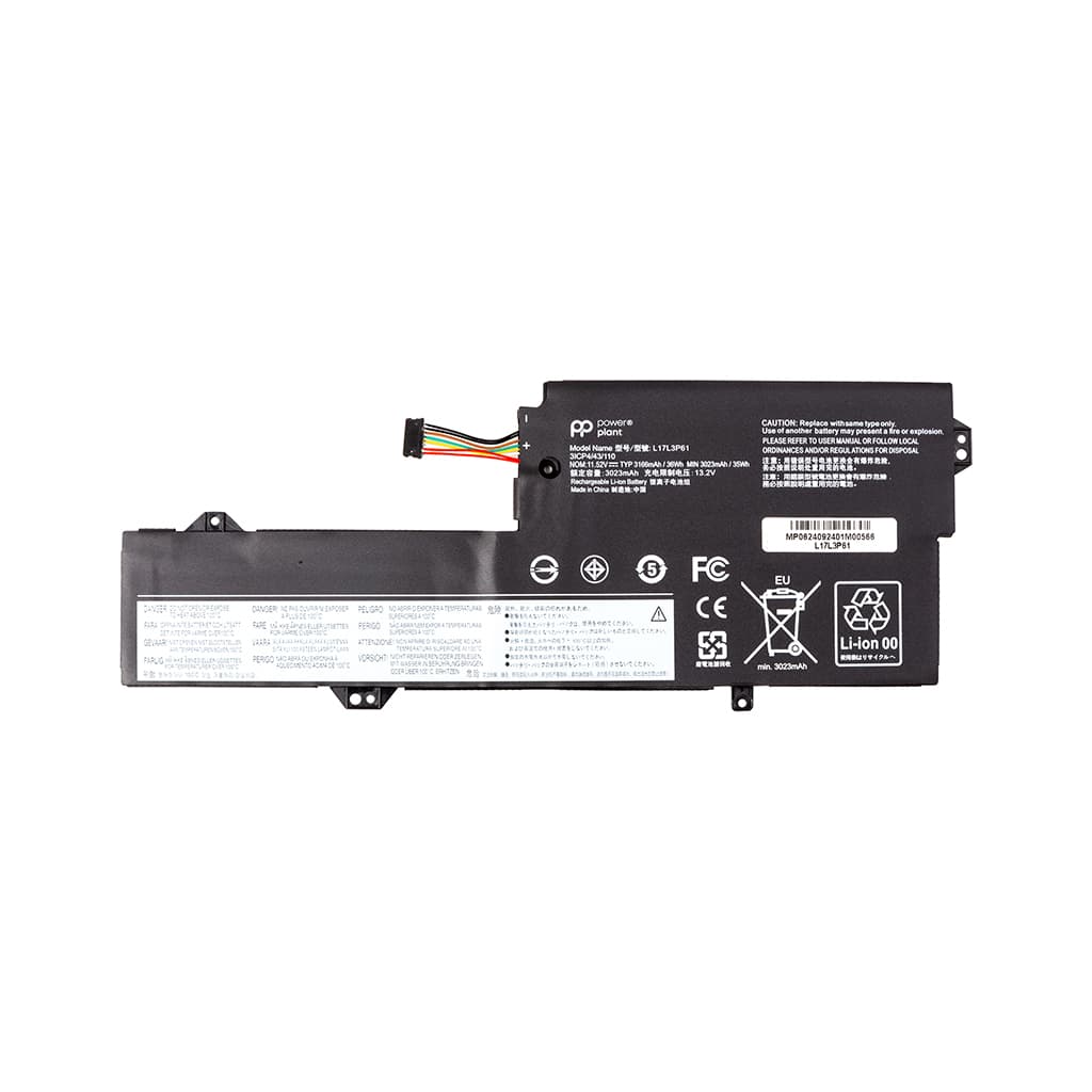 Акумулятор до ноутбука LENOVO Ideapad Yoga 720-12IKB (L17L3P61) 11.52V 3166mAh PowerPlant (NB482535)