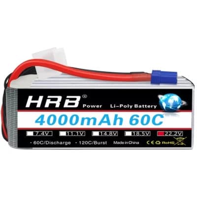 Акумуляторний блок HRB_ Lipo 6s 22.2V 4000mAh 60C Battery XT60 Plug (HR-4000MAH-6S-60C-XT60)