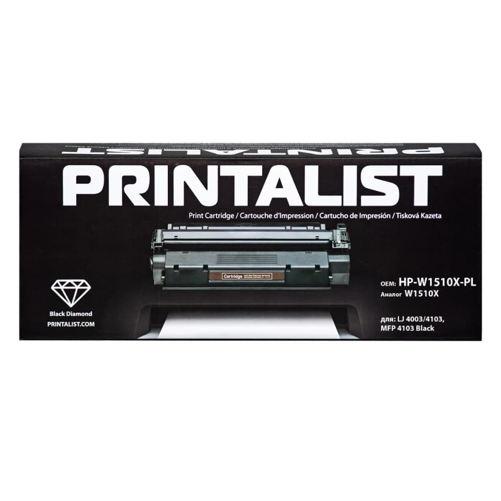 Тонер-картридж Printalist HP LJ 4003/4103, MFP 4103 Black / W1510X 9,7K (HP-W1510X-PL)