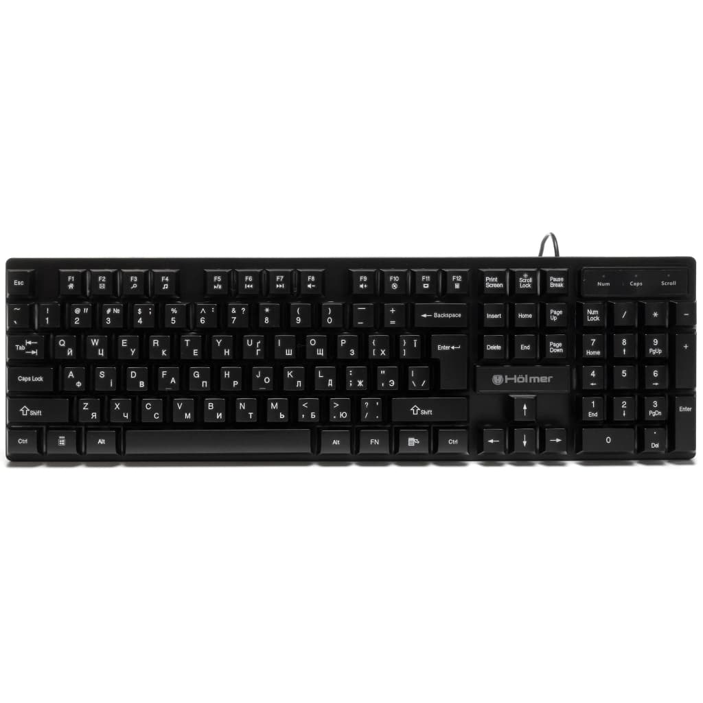 Клавіатура Hölmer K-01GS RGB Backlight USB UA Black (K-01GS)