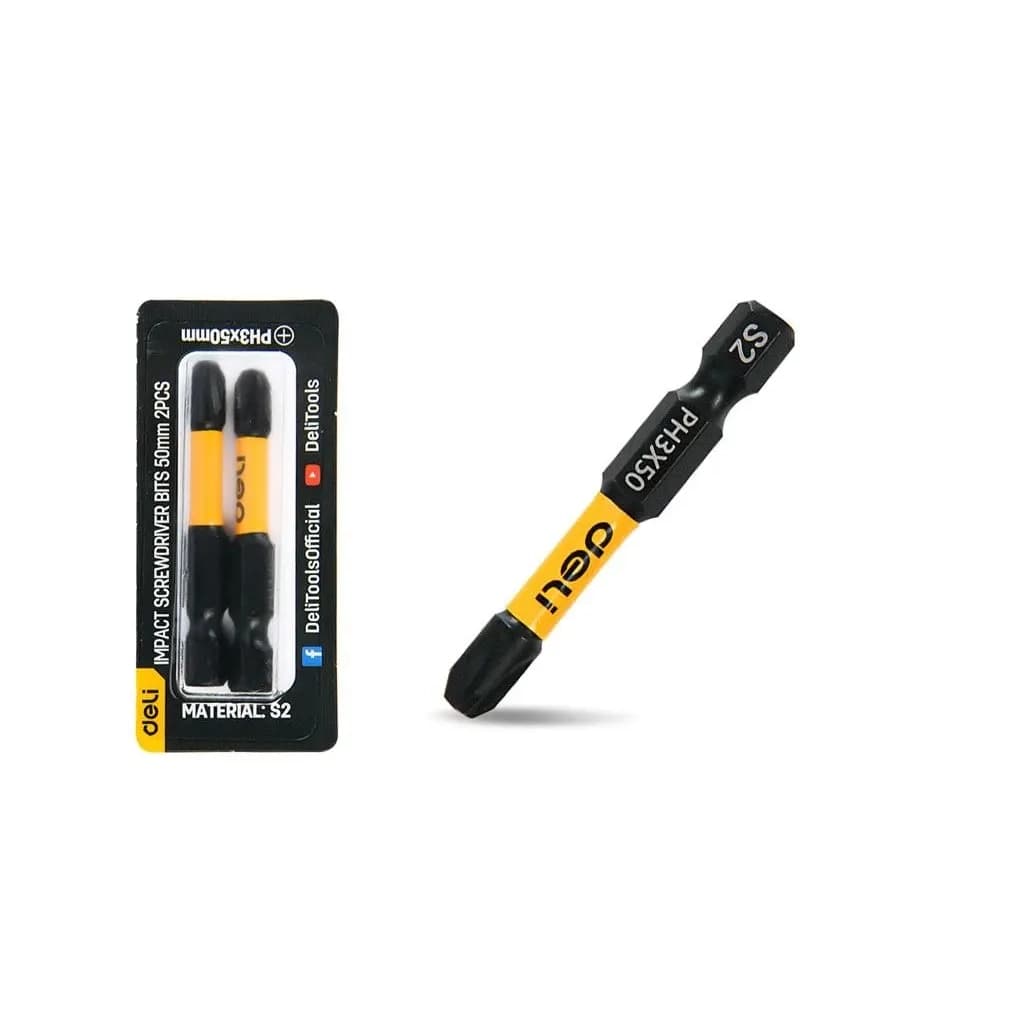 Набір біт Deli PH3 x 50 мм, 2шт (EDL501003Z)