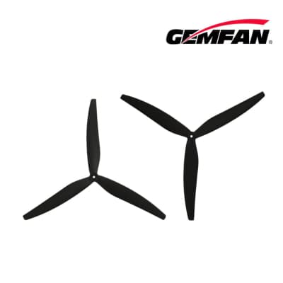 Пропелер для дрона Gemfan 1507 Glass Fiber Nylon 3 Blade 1CW/1CCW- Black (PMGN1507-3B)