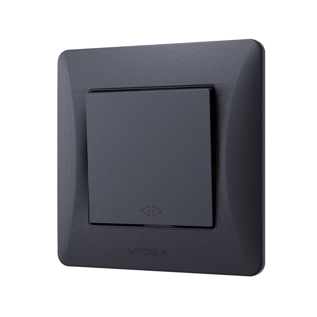 Перемикач Videx BINERA 1кл проміжний чорний графіт (VF-BNSW1I-BG)