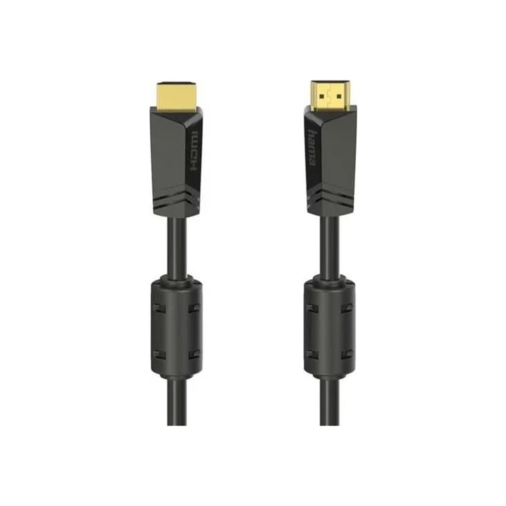Кабель мультимедійний HDMI M to HDMI M 10.0m 4K Ethernet gold black Hama (00205009)