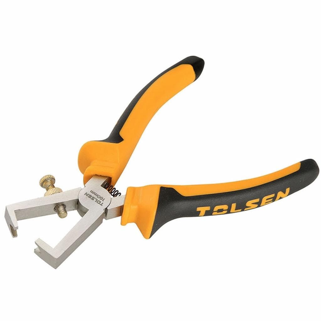 Кліщі Tolsen для зняття ізоляції 160 мм Ерго рукоятки (10013)