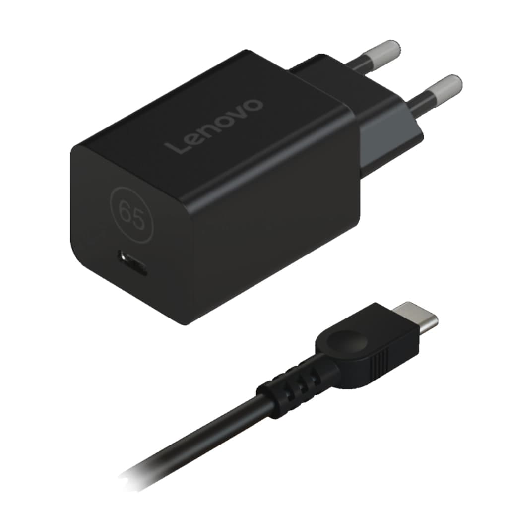 Блок живлення до ноутбуку Lenovo 65W GaN Nano Adapter USB Type-C (40AWGN65EU)