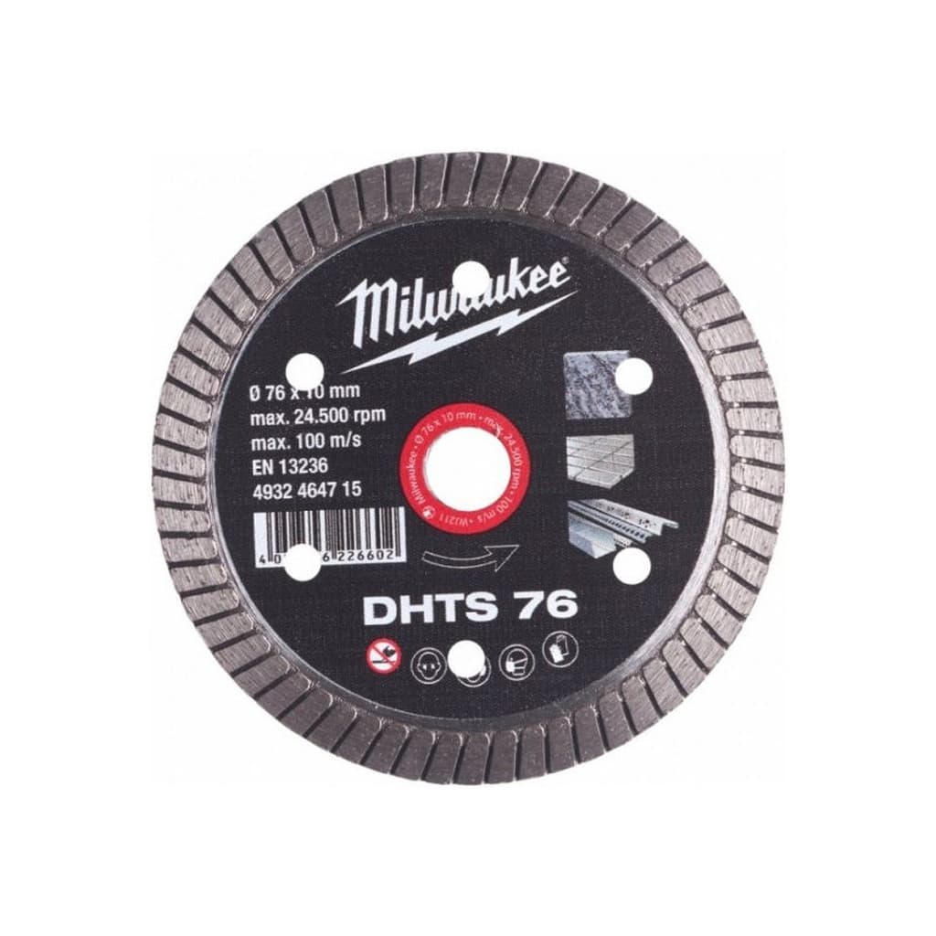 Круг відрізний Milwaukee для M12 FCOT, алмазний DHTS 76, 76мм (4932464715)