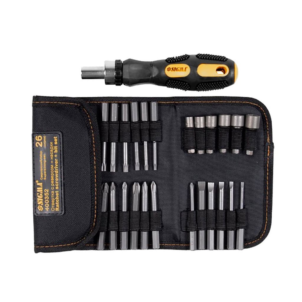 Набір викруток Sigma з бітами 18шт + насадки торцеві 6шт CrV (4002111)