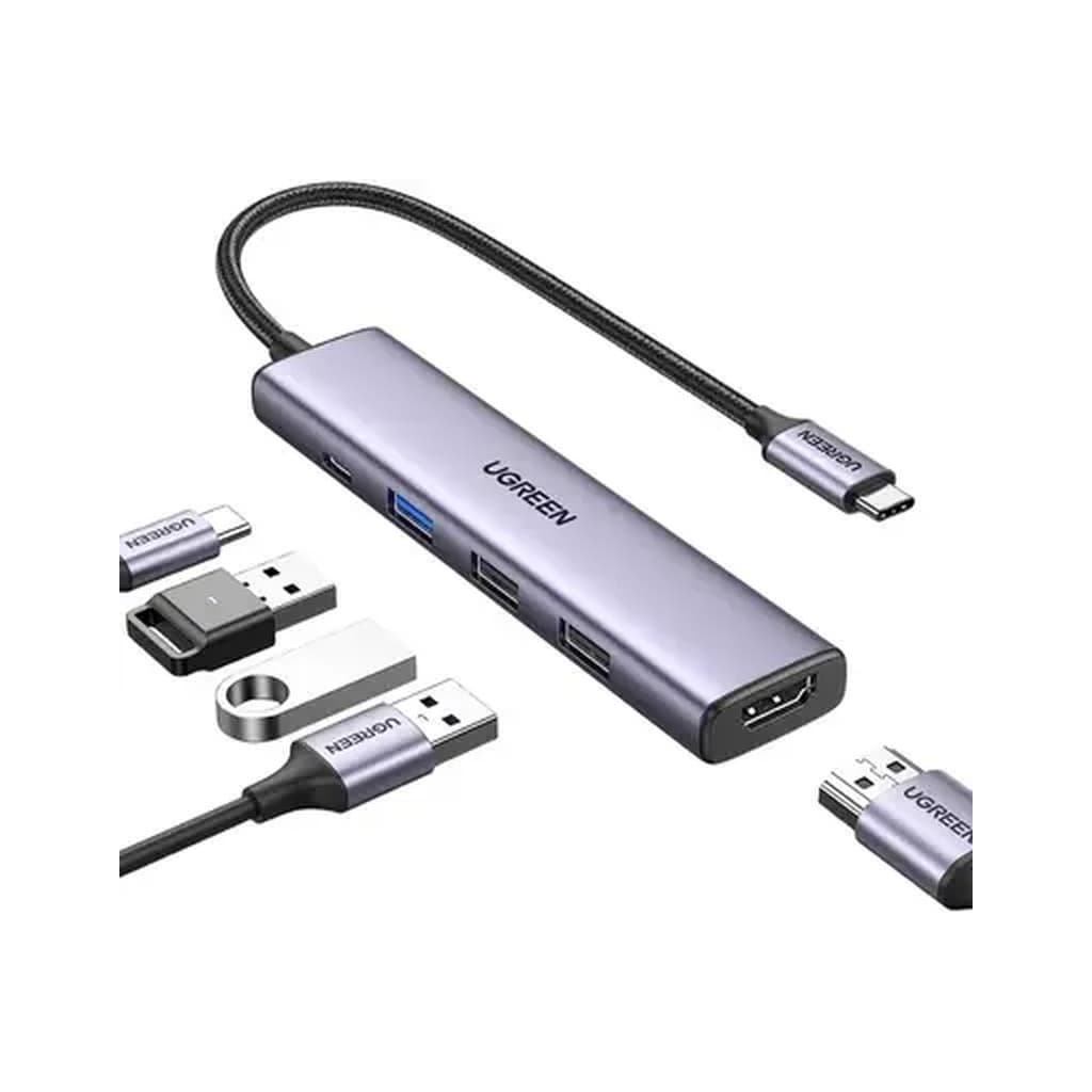 Концентратор Ugreen USB-C 3-in-1 HDMI 4K + USB 3.0 + PD 100W (U_15495)
