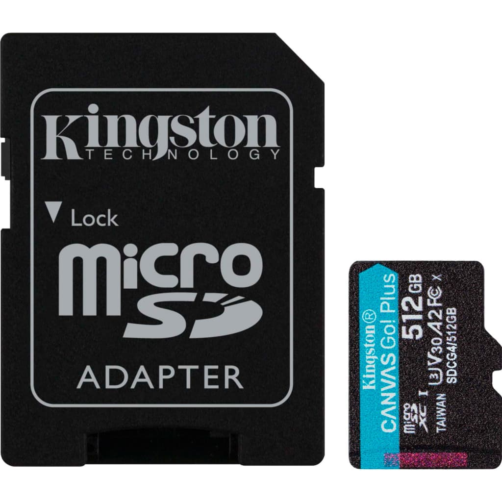 Карта пам'яті Kingston 512GB microSDXC сlass 10 UHS-I U3 V30 A2 Canvas Go Plus G4 (SDCG4/512GB)