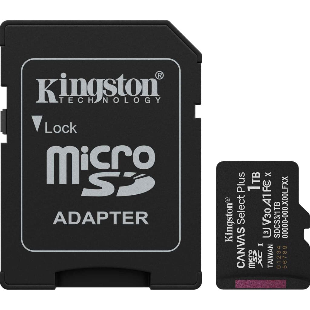 Карта пам'яті Kingston 1TB microSDXC class 10 UHS-I U3 V30 A1 Canvas Select Plus (SDCS3/1TB)