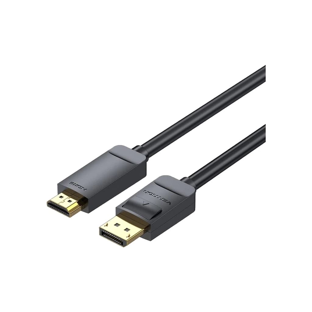 Кабель мультимедійний DisplayPort M to HDMI M 2.0m 4K black VENTION (HAGBH)