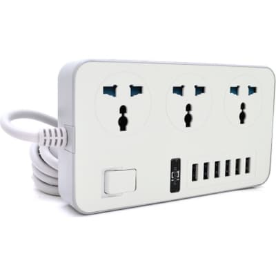 Мережевий фільтр живлення Voltronic TВ-Т09, 3роз, 6*USB White (ТВ-Т09-White)