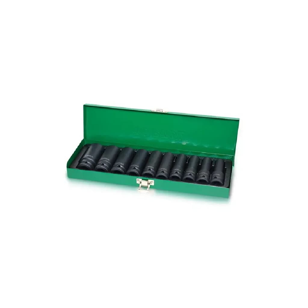 Набір торцевих головок Toptul торцевих ударних довгих 1/2" 10-24мм 10шт. (GDAD1002)